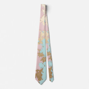 Popular Blush Pink Mint Gold Luxury Collection Neck Tie