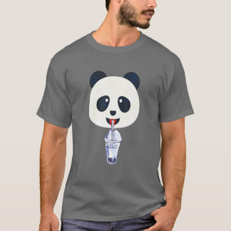 Popular Boba Bubble Milk Tea Smoothies Panda Smoot T-Shirt
