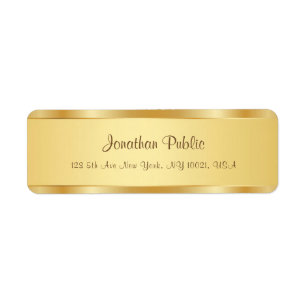 Popular Calligraphy Script Name Text Gold Modern Label