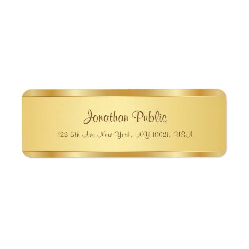 Popular Calligraphy Script Name Text Gold Modern Label