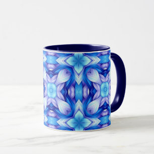 Popular captivating pattern in blue and violet mug