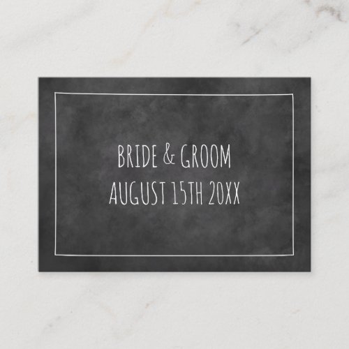 Popular charming chalkboard trend wedding enclosure card