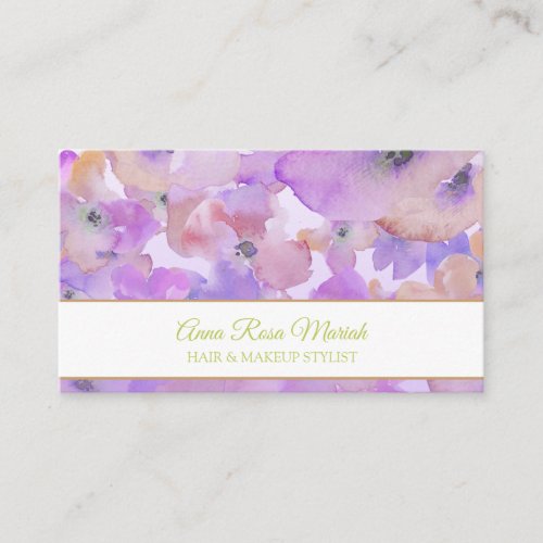  Popular Chic Floral Pattern Girly Spa Beauty Business Card