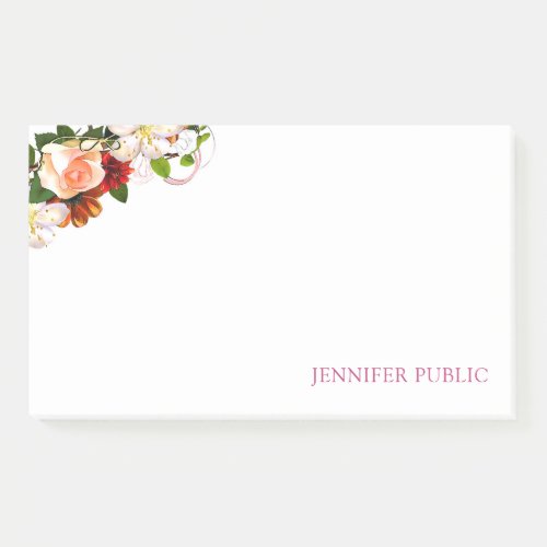Popular Colorful Watercolor Modern Floral Template Post_it Notes