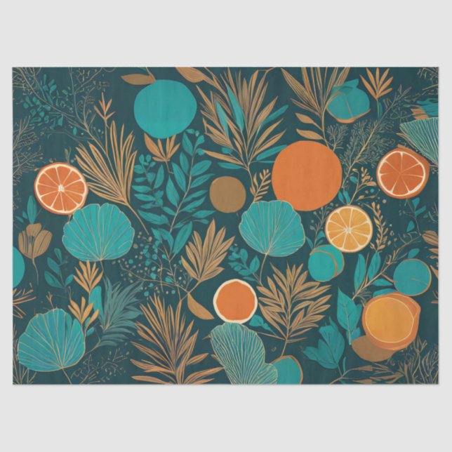 Popular Colors Orange Slices Tissue Paper (Front)