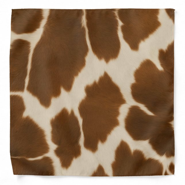 Popular Cow Faux Leather Elegant Collection Bandana (Front)