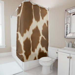Popular Cow Faux Leather Elegant Collection Shower Curtain