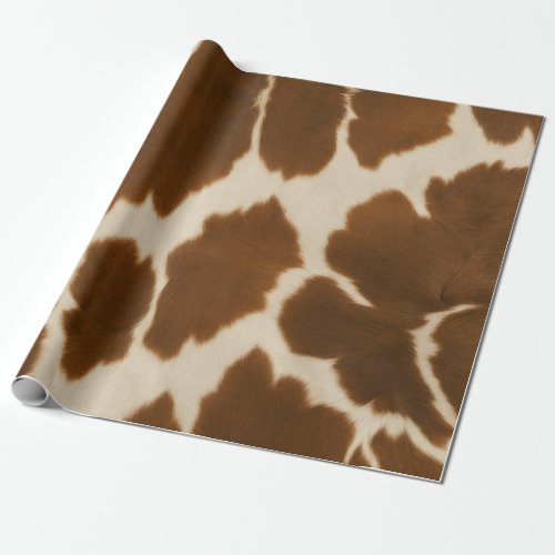 Popular Cow Faux Leather Elegant Collection Wrapping Paper