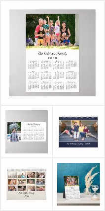 Popular Customizable 2019 Calendar Products