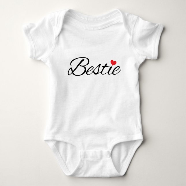 Popular Cute Bestie Baby Bodysuit (Front)