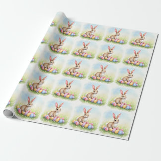 Popular Cute Easter Bunny And Eggs Collection Wrapping Paper