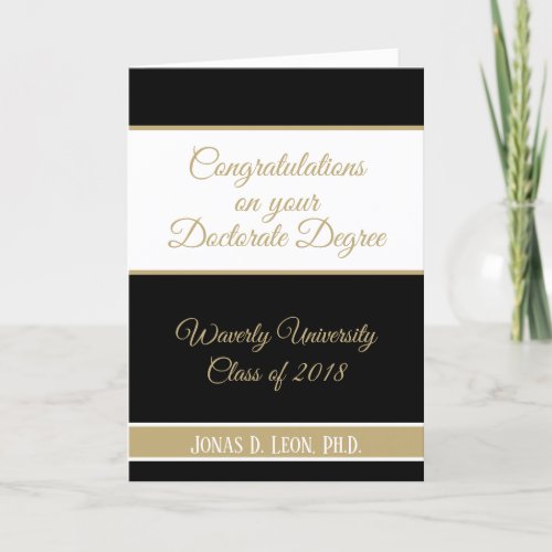 Popular Doctorate graduation card PhD