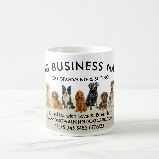 Popular Dog Breeds Illustration Coffee Mug (Center)