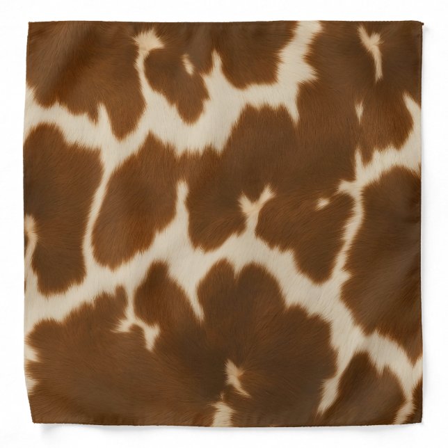 Popular Elegant Cow Faux Leather Collection Bandana (Front)