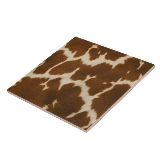 Popular Elegant Cow Faux Leather Collection Ceramic Tile (Side)