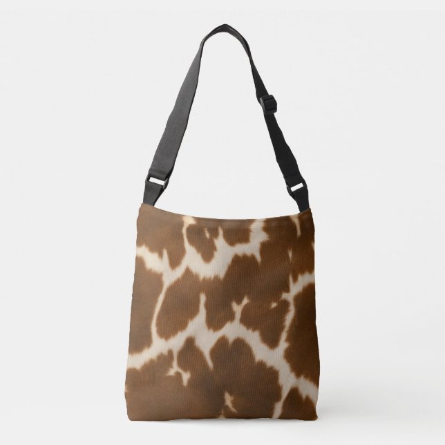 Popular Elegant Cow Faux Leather Collection Crossbody Bag (Front)