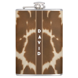 Popular Elegant Cow Faux Leather Collection Flask