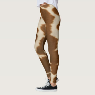 Popular Elegant Cow Faux Leather Collection Leggings