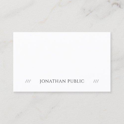 Popular Elegant Simple Plain Professional Modern Business Card