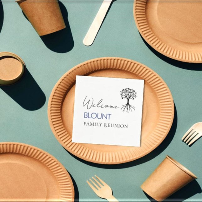 Popular Family tree Family Reunion party Napkins (Creator Uploaded)