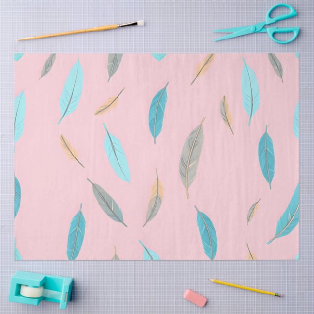 Popular Feathers Luxury Boho Collection Tissue Paper (Craft)