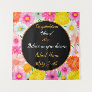 Popular Floral Customize White Tapestry