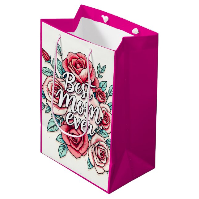 Popular Floral Luxury Gift Collection Medium Gift Bag (Front Angled)