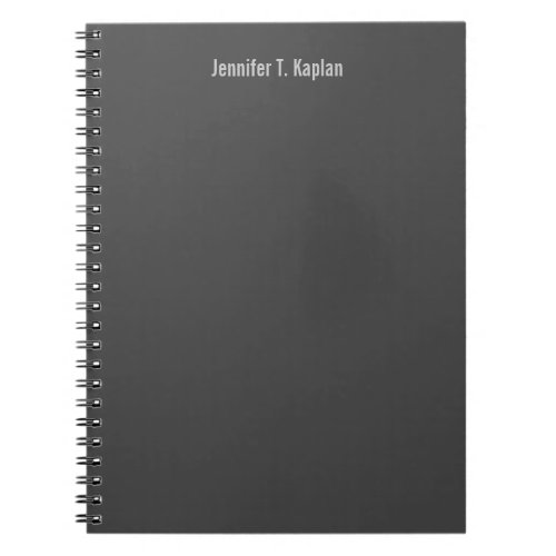 Popular Font Grey Professional Minimalist Notebook
