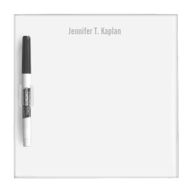 Popular Font Grey White Professional Minimalist Dry Erase Board (Front)