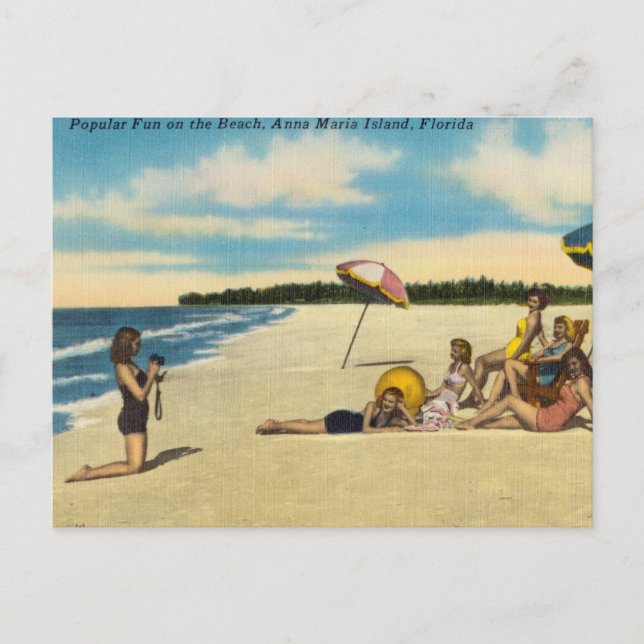 Popular Fun, Ana Maria Island, Florida Postcard (Front)