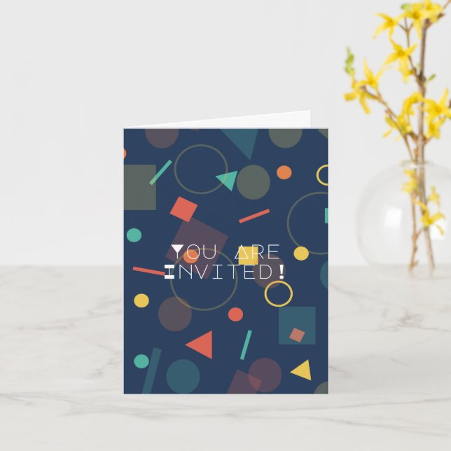 Popular Geometric design Birthday Invitation (Yellow Flower)