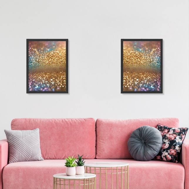 Popular Glitter Opal Holographic Collection Wall Art Sets (Livingroom)