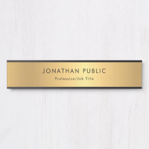 Popular Gold Look Glamorous Modern Template Door Sign