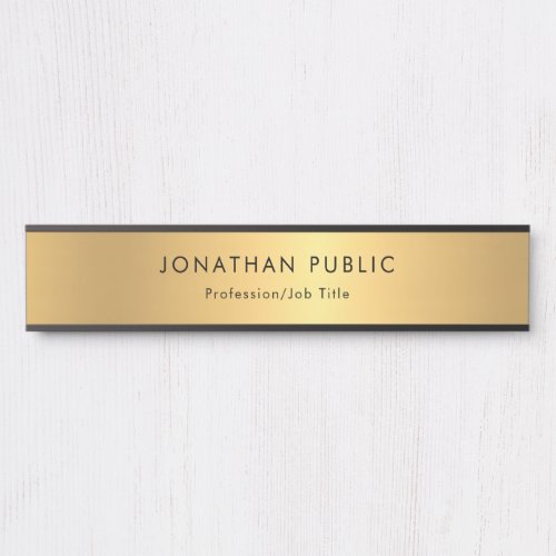 Popular Gold Look Glamorous Modern Template Door Sign