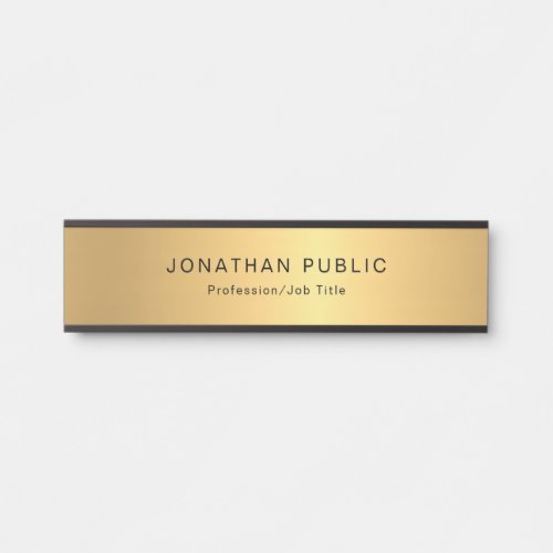 Popular Gold Look Modern Template Professional Door Sign