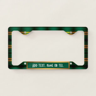 Popular Green Gold Luxury Linen Texture Collection License Plate Frame