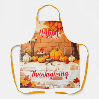 Popular Happy Thanksgiving Beautiful Fall Apron