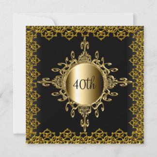 Popular Invitation Birthday Party Black and gold