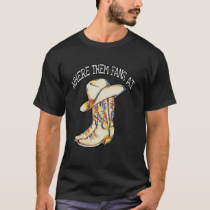 Popular Line Dance Song With Cowboy Hat & Boots Po T-Shirt
