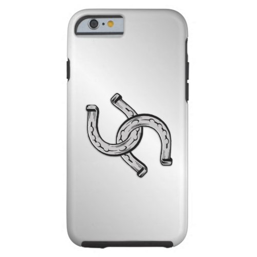 Popular Lucky Horseshoes on Silver Tough iPhone 6 Case