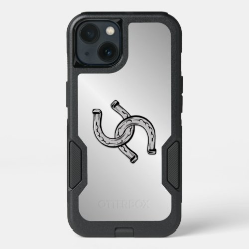 Popular Lucky Horseshoes on Silver iPhone 13 Case