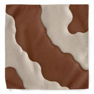 Popular Luxury Elegant Faux Cow Leather Collection Bandana