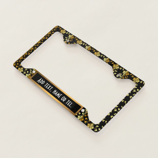 Popular Luxury Elegant Floral Collection License Plate Frame (3/4)