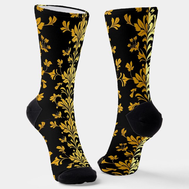 Popular Luxury Elegant Floral Collection Socks (Angled)