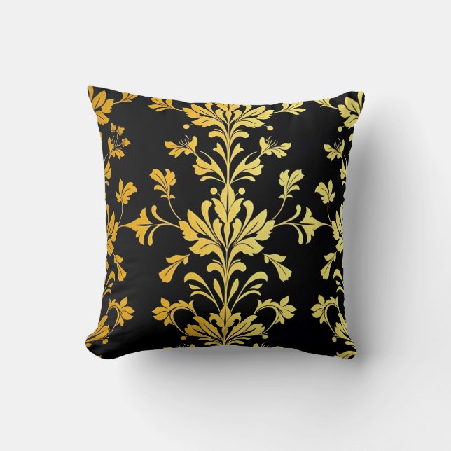 Popular Luxury Elegant Floral Collection Throw Pillow (Front)