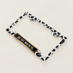 Popular Luxury White Leopard Elegant Collection License Plate Frame