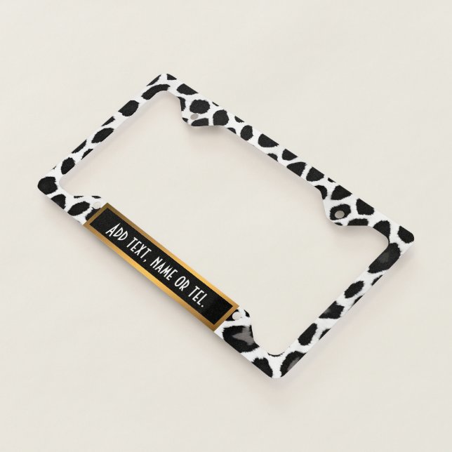 Popular Luxury White Leopard Elegant Collection License Plate Frame (3/4)