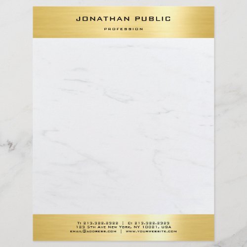 Popular Marble Gold Modern Elegant Template Letterhead