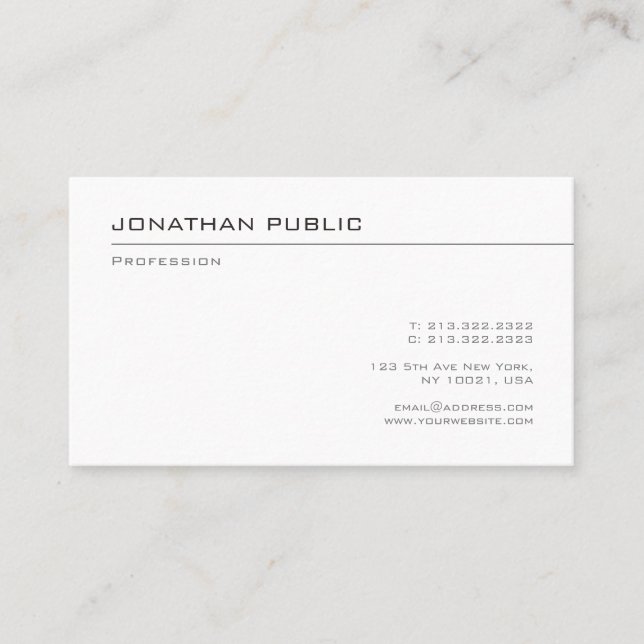 Popular Minimalist Template Modern Professional Business Card (Front)