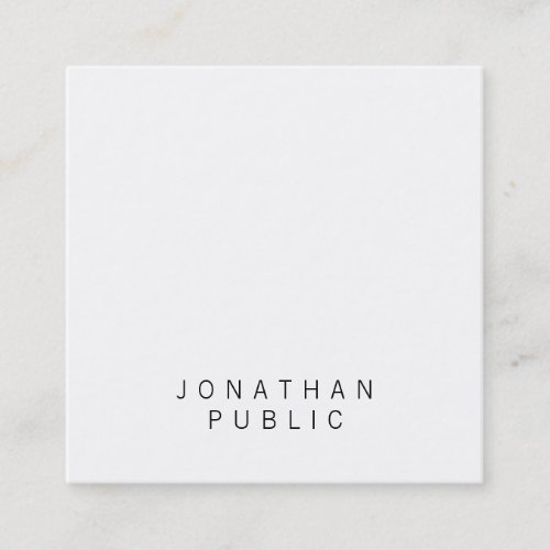 Popular Minimalist Template Professional Design Square Business Card
